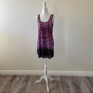 Express Pink Sequin Party Dress